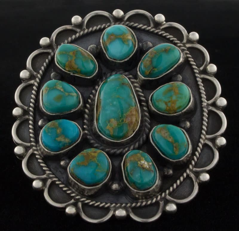 Natural Blue Gem Turquoise Cluster Ring