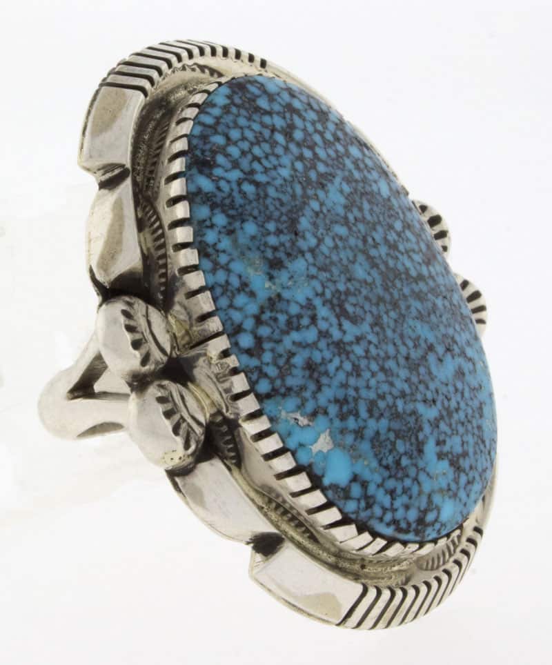 Bague en turquoise Kingman Birdseye de haute qualité