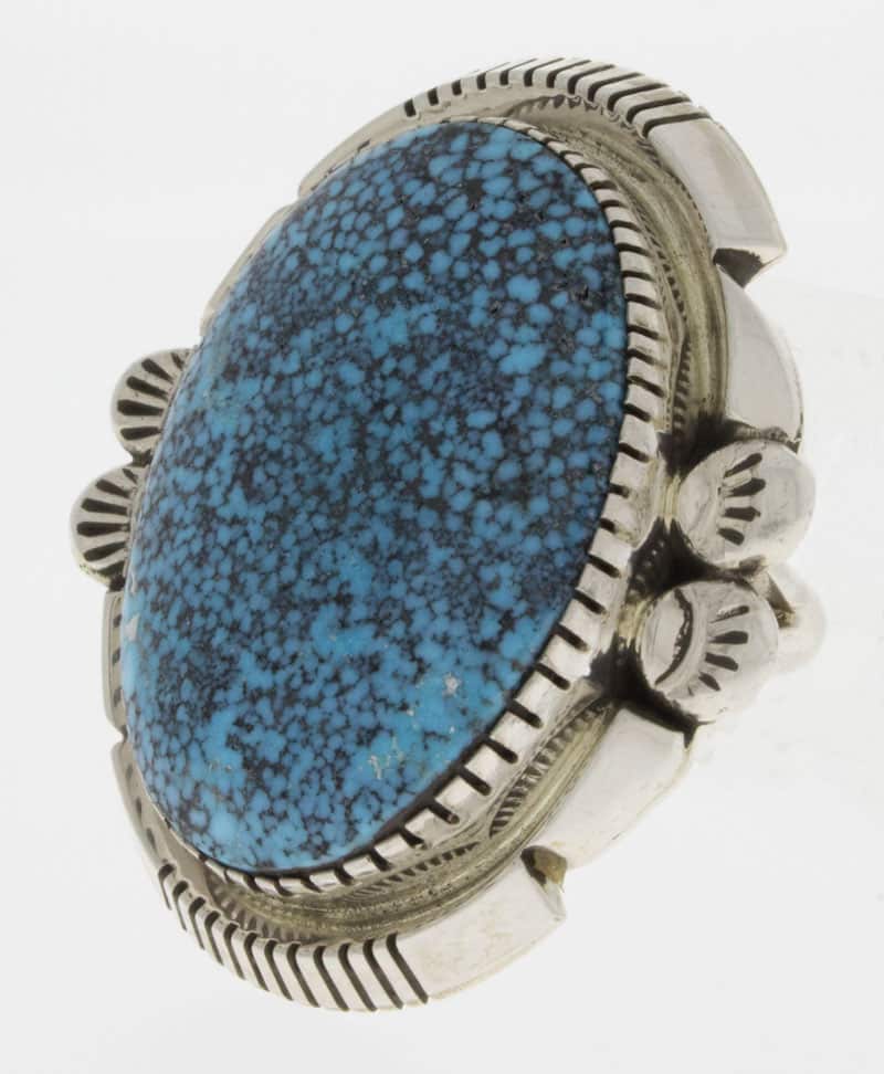 Bague en turquoise Kingman Birdseye de haute qualité