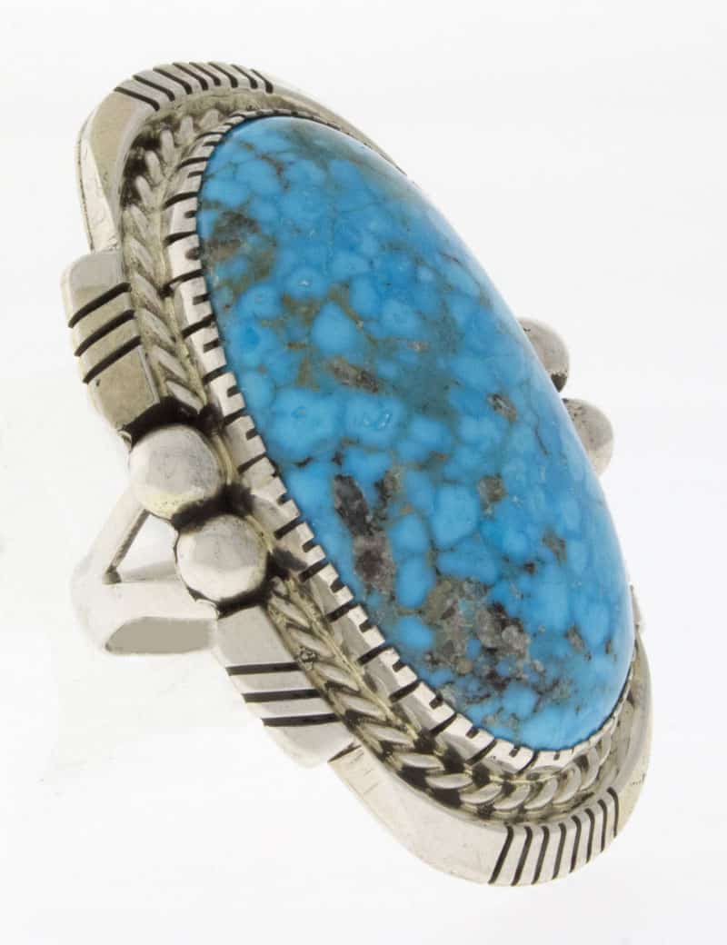 Bague en turquoise Kingman Birdseye naturelle