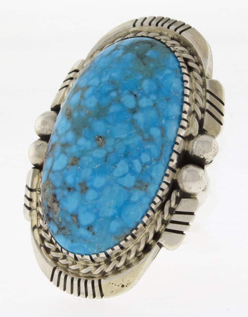 Bague en turquoise Kingman Birdseye naturelle