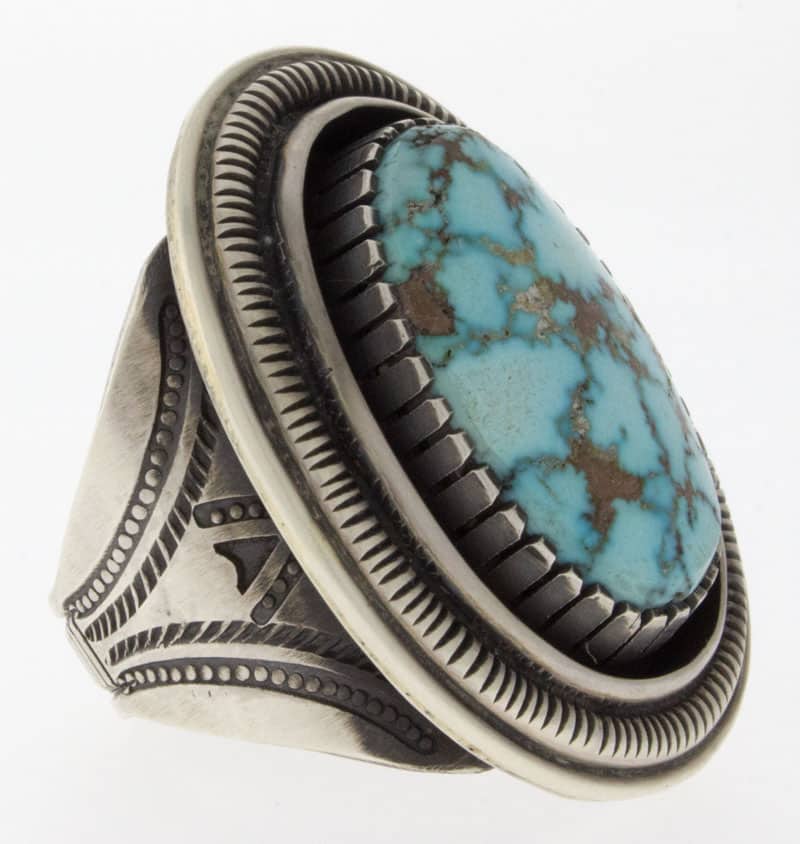 Bague en turquoise Water Web Kingman de haute qualité