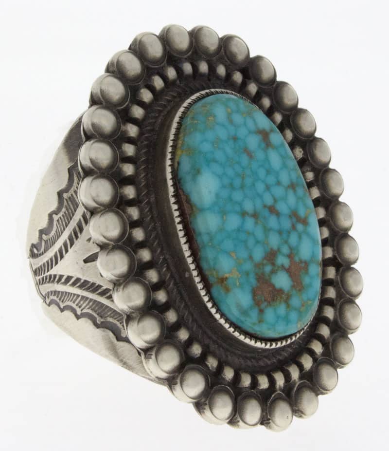 Natural Birdseye Kingman Turquoise Ring