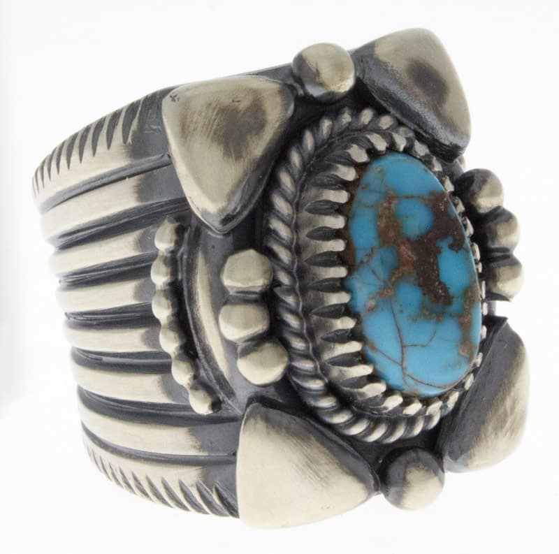 Natural Bisbee Turquoise Ring By Delbert Gordon