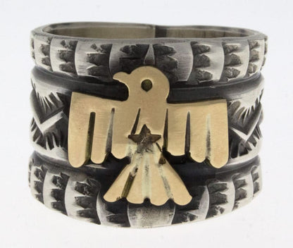 Bague Thunderbird en argent sterling et or 14K