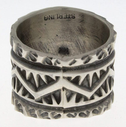 Bague en argent sterling avec appliqué en or 14 carats Thunderbird