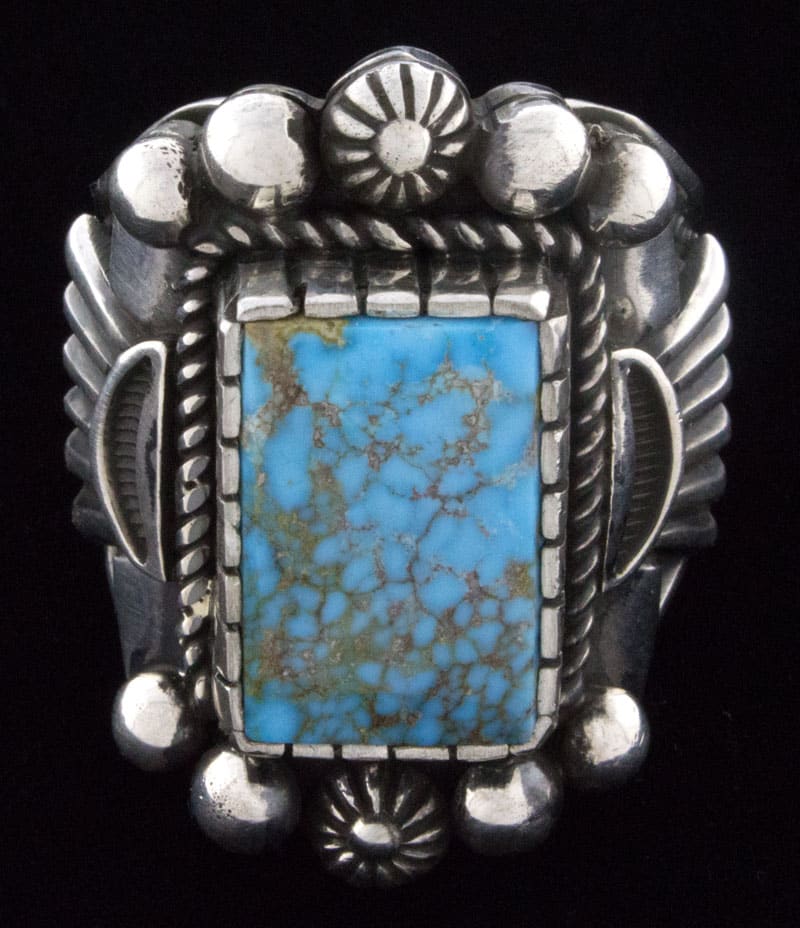 Natural Birdseye Kingman Turquoise Ring