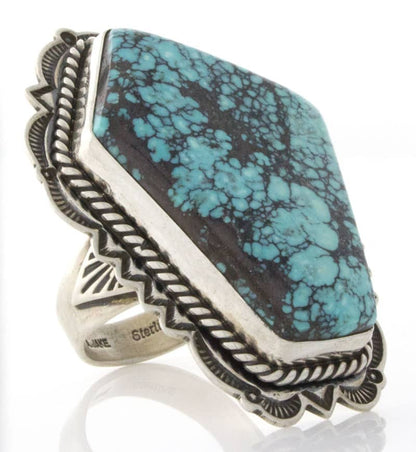 Natural Kingman Web Turquoise Ring