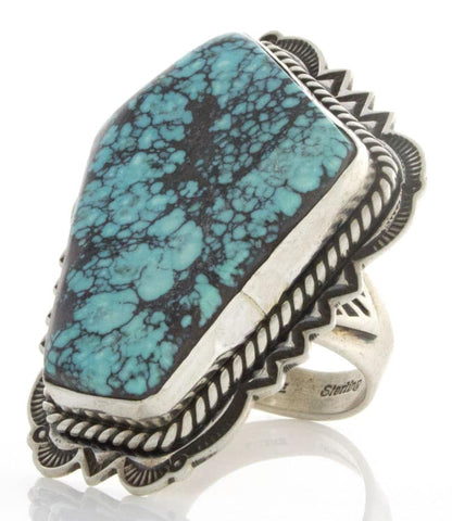 Natural Kingman Web Turquoise Ring