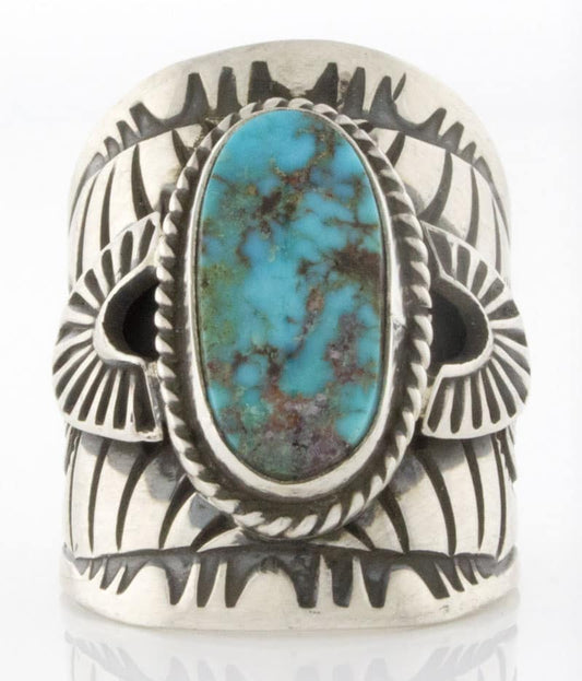 Bague en turquoise Kingman naturelle