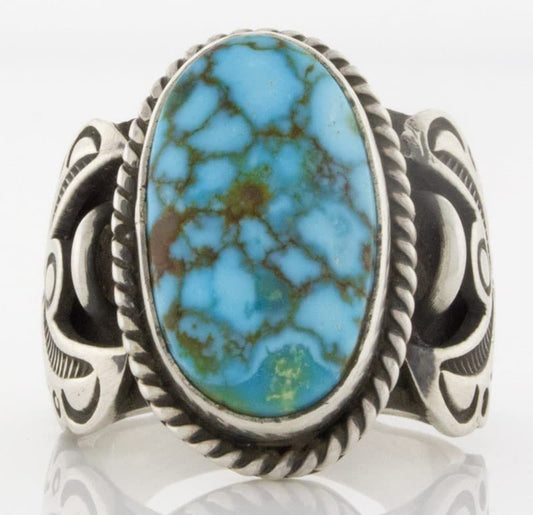 Natural Birdseye Kingman Turquoise Ring