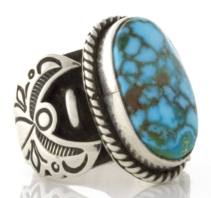 Natural Birdseye Kingman Turquoise Ring