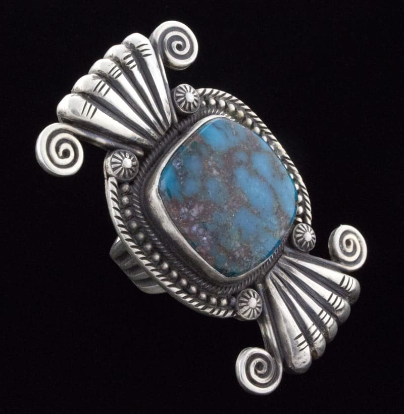 Natürlicher Bisbee-Turquoise Statement-Ring