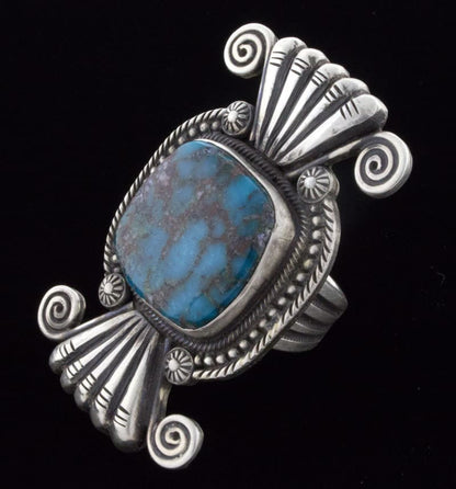 Natürlicher Bisbee-Turquoise Statement-Ring