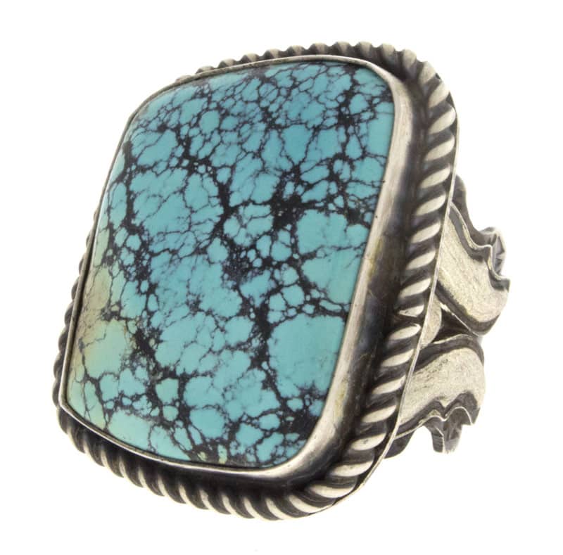 Bague en turquoise de montagne naturelle de Chine