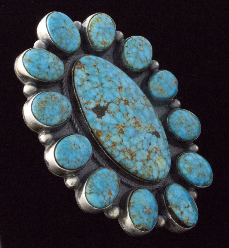 Natural Kingman Turquoise Cluster Ring