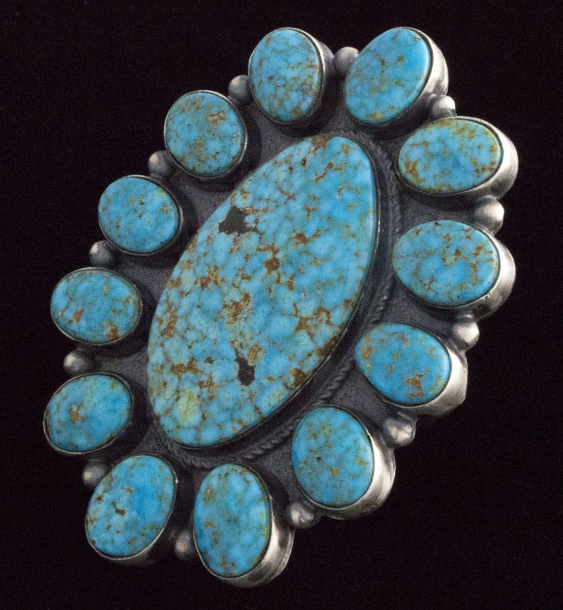 Natural Kingman Turquoise Cluster Ring