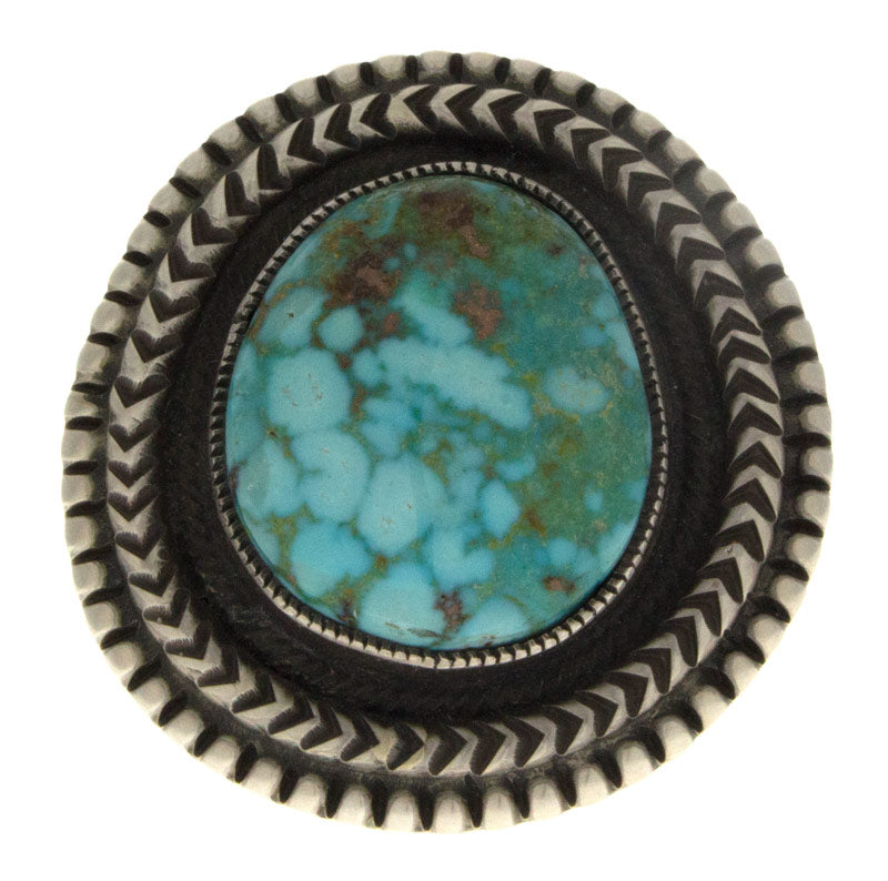 Bague en turquoise Kingman Birdseye naturel de haute qualité