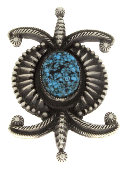 Bague en turquoise noire Kingman naturelle