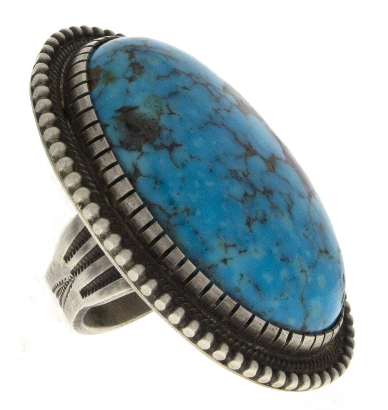 Bague de déclaration en turquoise Kingman naturelle