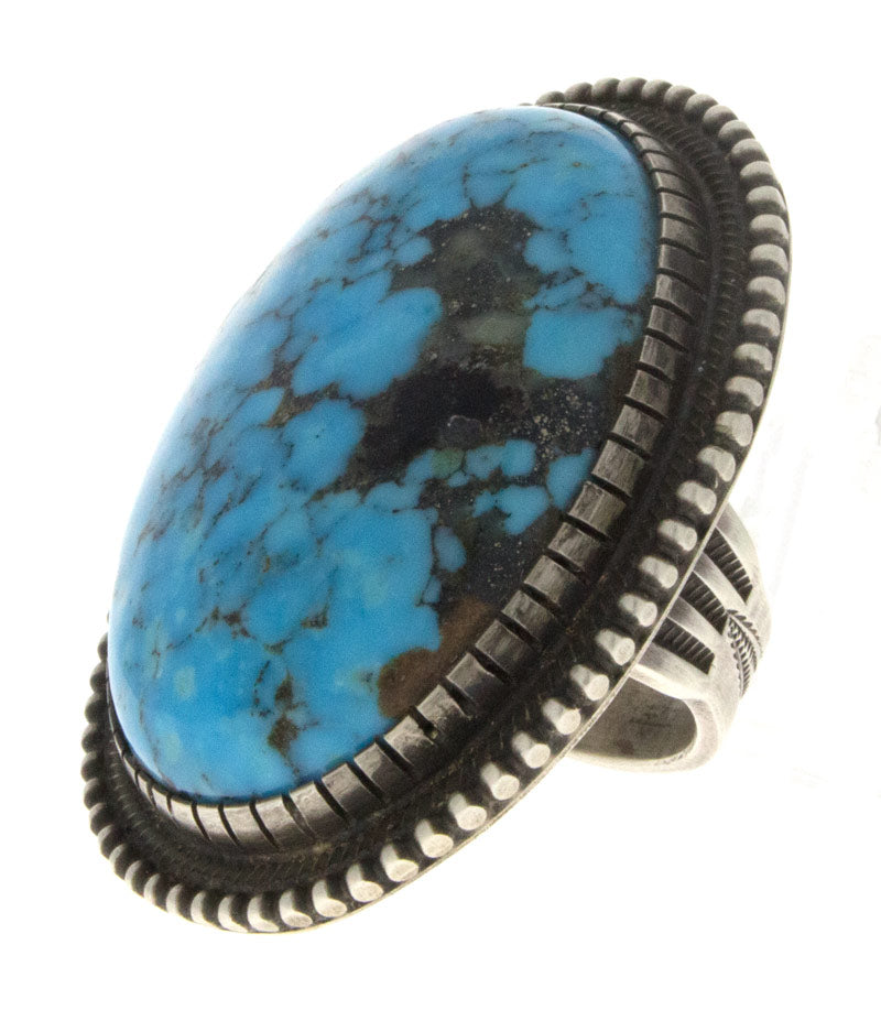 Bague de déclaration en turquoise Kingman naturelle