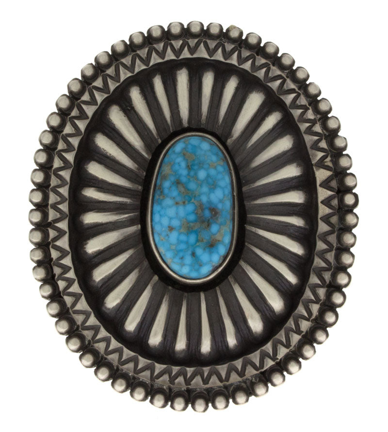 Natürlicher Birdseye Kingman Türkis Statement Ring