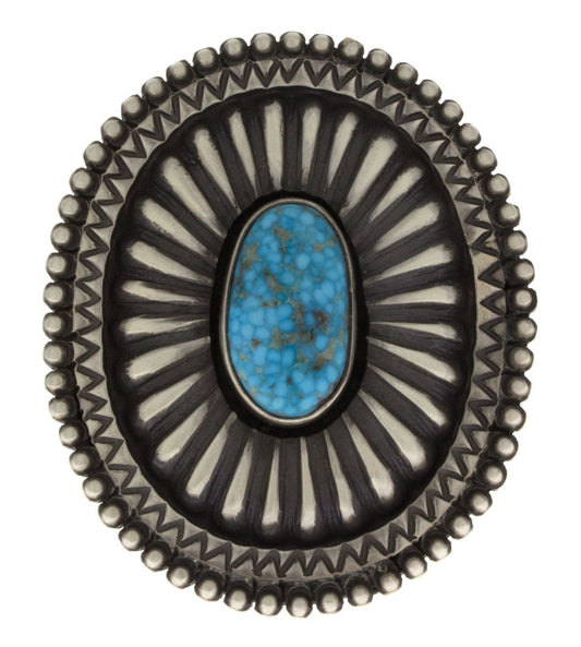 Natürlicher Birdseye Kingman Türkis Statement Ring