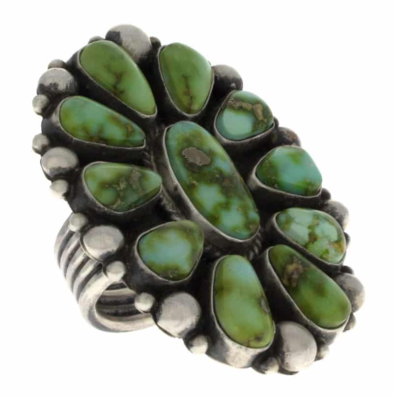 Sonoran Gold Turquoise Cluster Ring