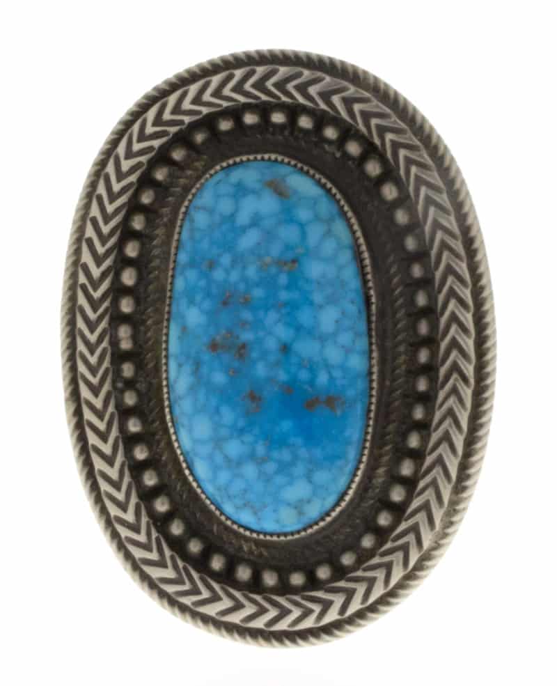 Natural Birdseye Kingman Turquoise Ring