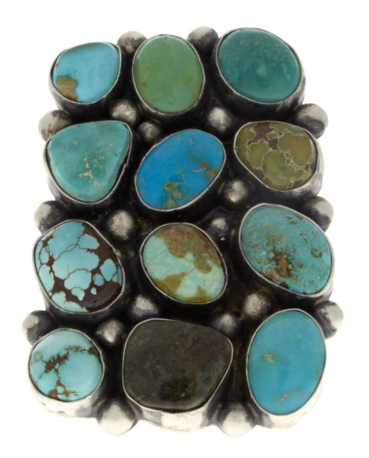 Natural Royston & Kingman Turquoise Cluster Statement Ring