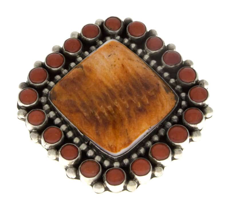 Orange Spiny Oyster With Coral Surround Ring