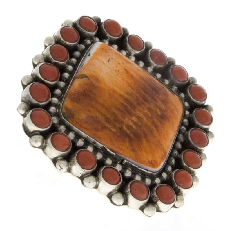 Orange Spiny Oyster With Coral Surround Ring