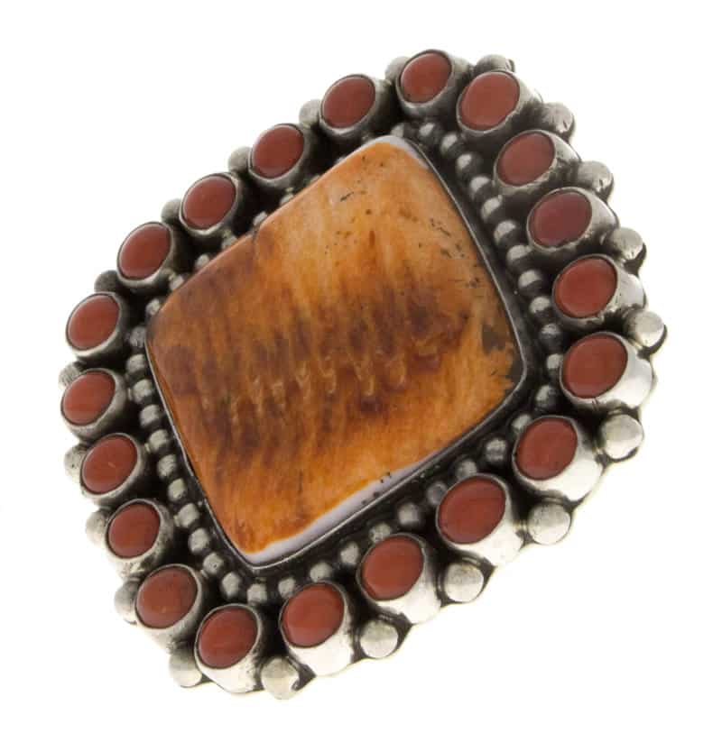 Orange Spiny Oyster With Coral Surround Ring