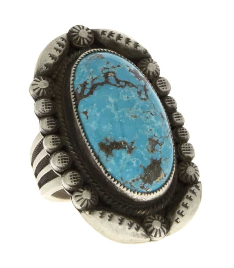 Bague en turquoise persane naturelle