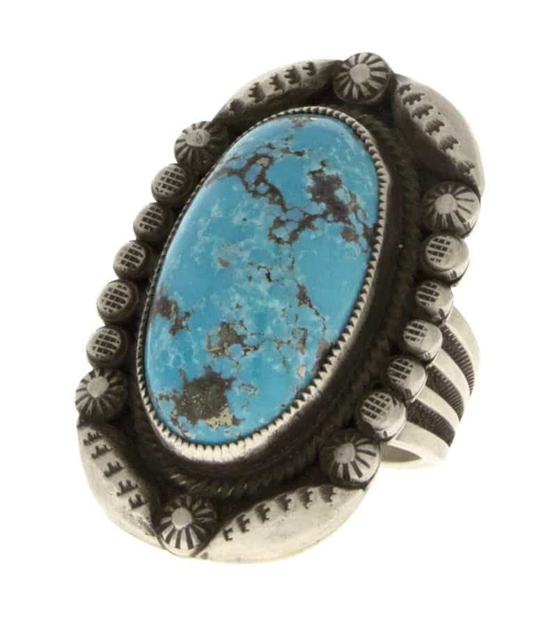 Bague en turquoise persane naturelle