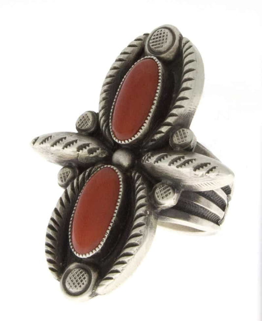 High Grade Natural Mediterranean Coral Ring