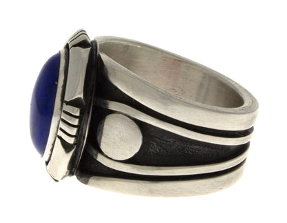 Bague en lapis-lazuli naturel