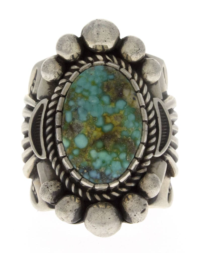 Natural Birdseye Kingman Turquoise Ring