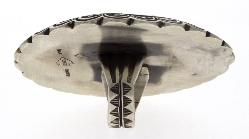 Sterling Silver Concho Style Statement Ring