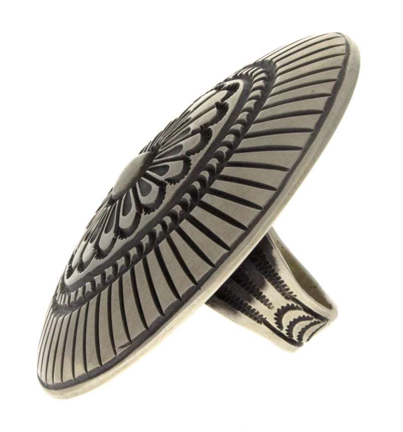 Sterling Silber Concho Stil Statement Ring