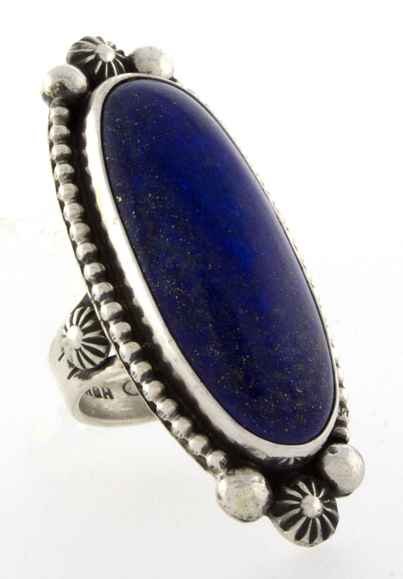 Bague en lapis-lazuli naturel