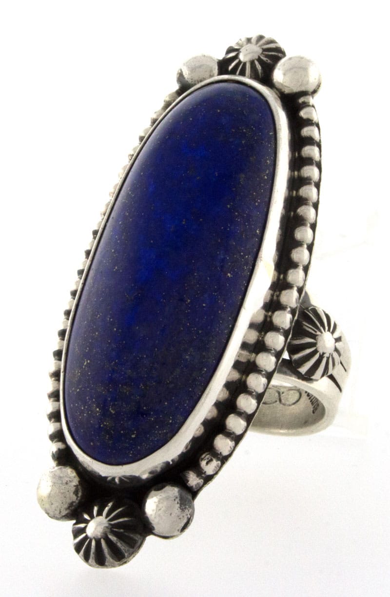 Bague en lapis-lazuli naturel