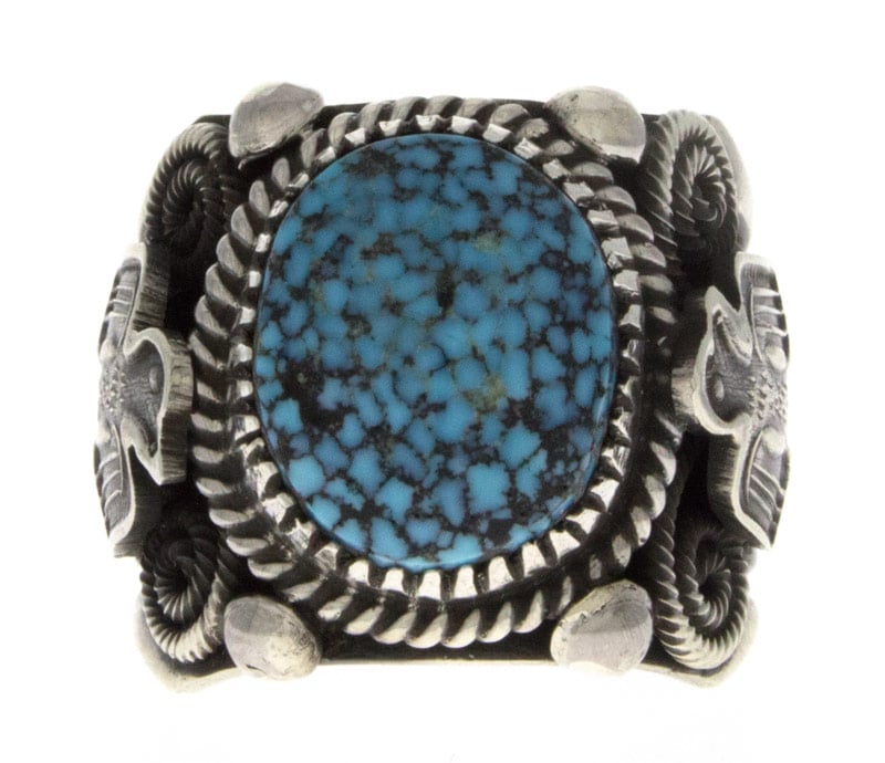 Natural Birdseye Kingman Turquoise Ring