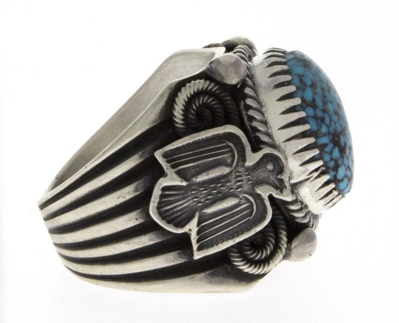 Natural Birdseye Kingman Turquoise Ring