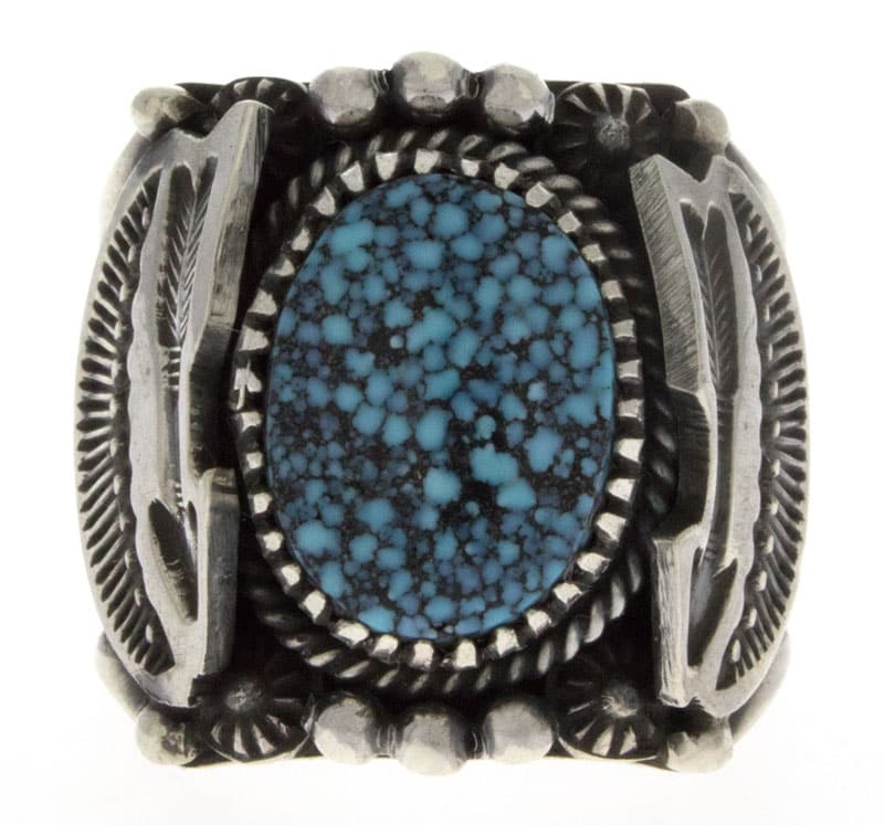 Natural Birdseye Kingman Turquoise Ring