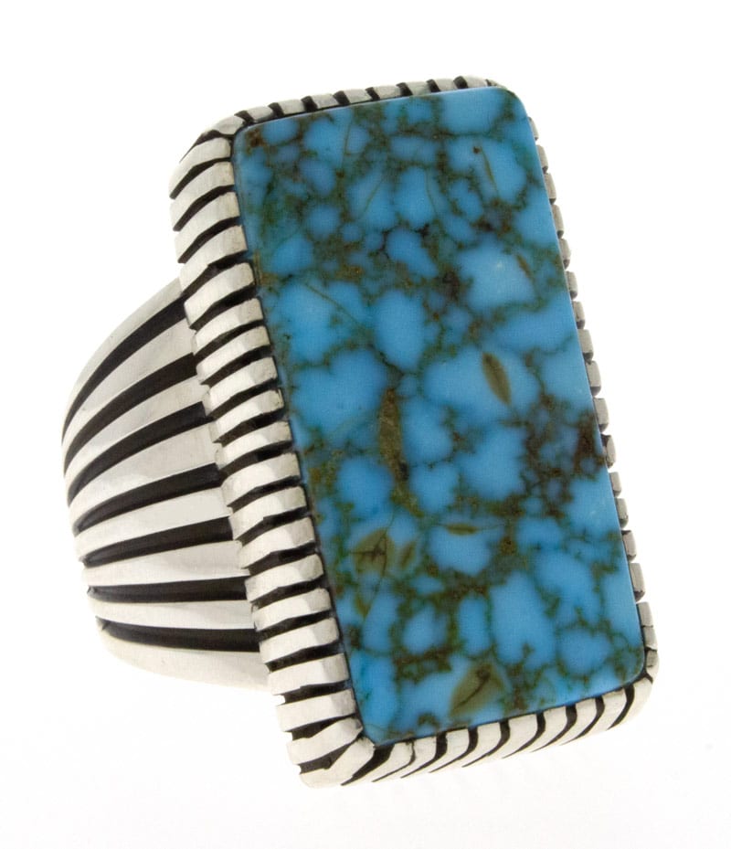 Bague en turquoise Kingman Birdseye naturelle