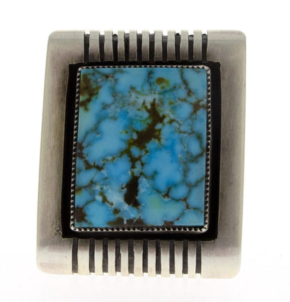 Natural Kingman Water Web Turquoise Ring