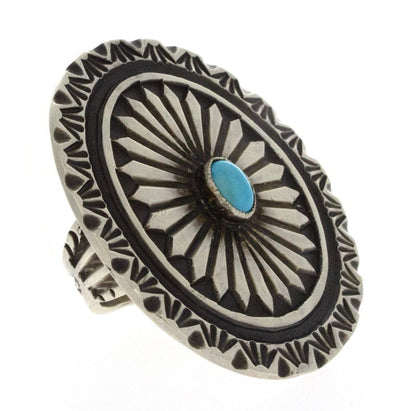 Bague en style concho en turquoise Sleeping Beauty