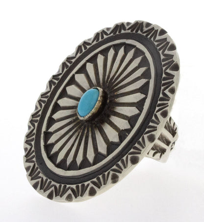 Bague en style concho en turquoise Sleeping Beauty