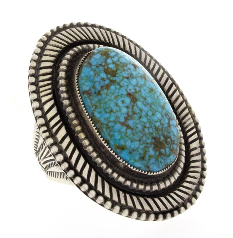 Bague en turquoise Kingman Birdseye naturelle